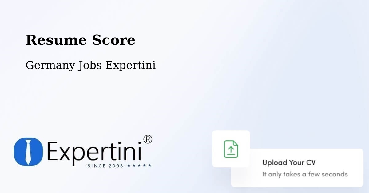 Resume Score & Job Description Match Tool – Siegen - Germany Jobs Expertini